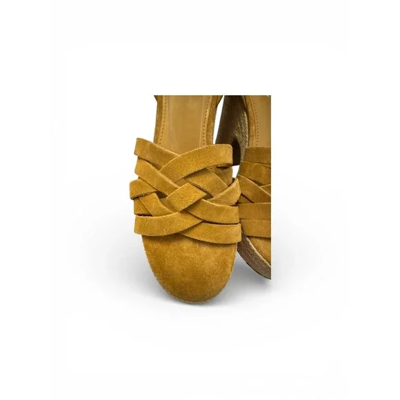 Marc Fisher Oaten Suede Espradrille Platform Heeled Sandals Size 7M - Picture 4 of 9